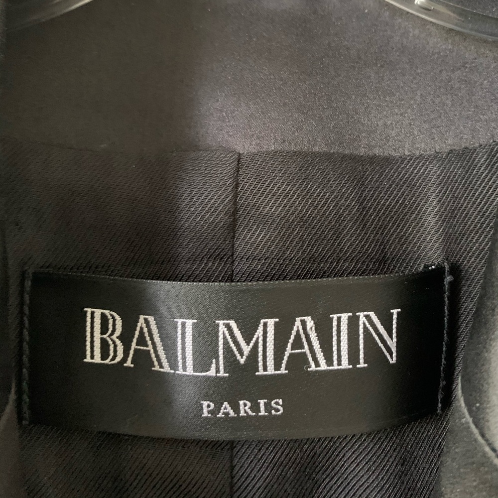 BALMAIN Blazer Tweed Chevron wool - Picture 8 of 15